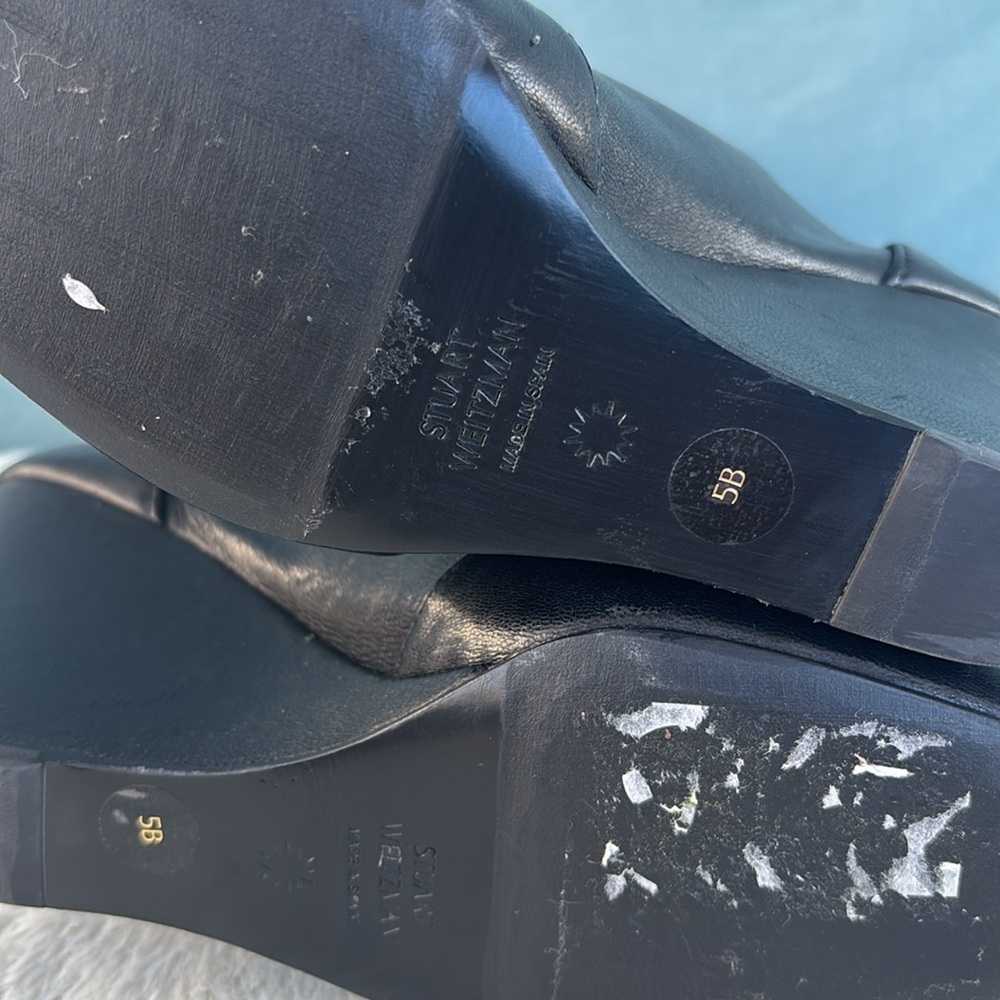 Euc Stuart Weitzman Pointed-Toe Wedge Boot Black … - image 7